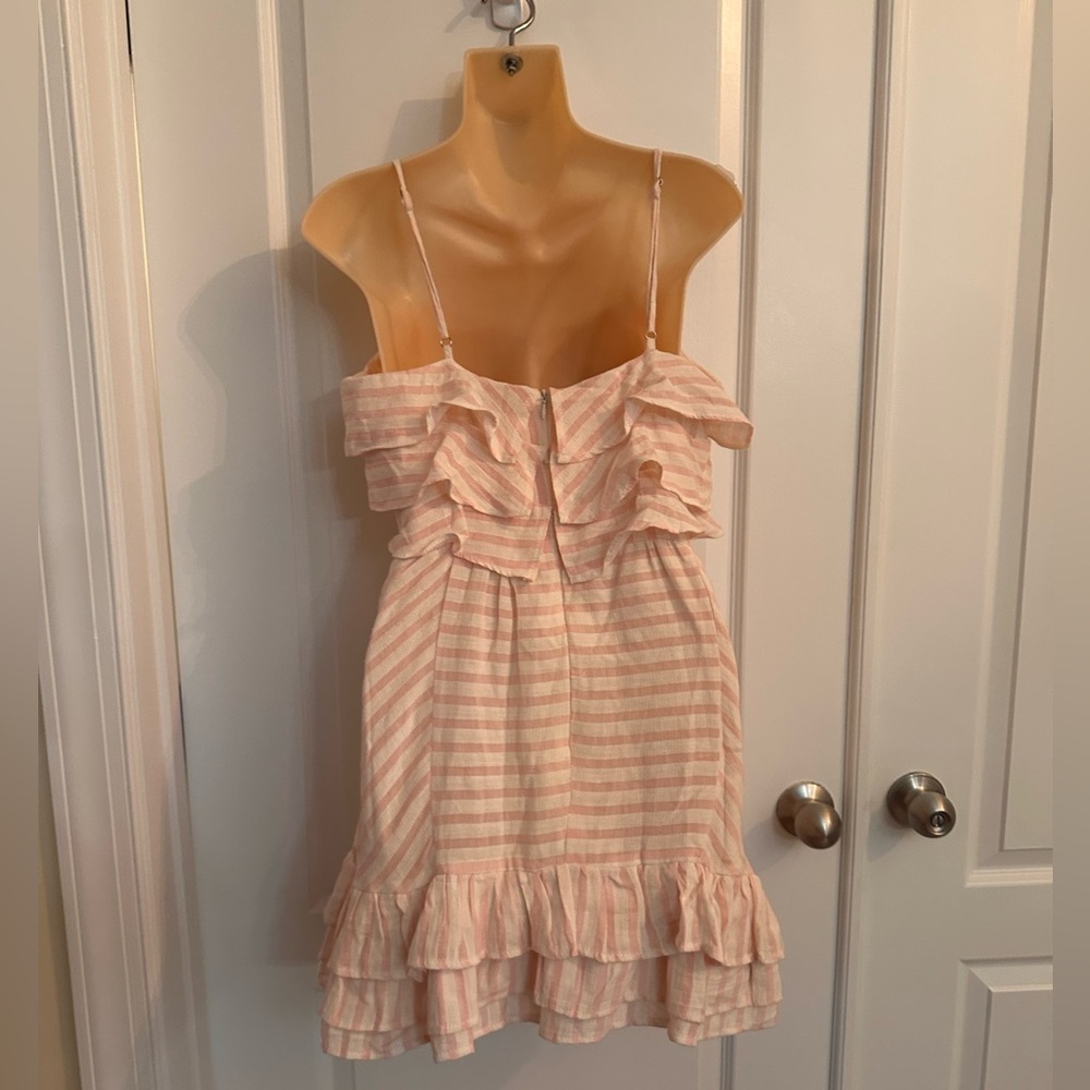 &merci pink and white striped ruffle dress - Picture 7 of 8